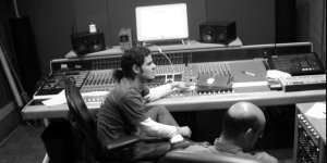 patrick and steven listening to playback